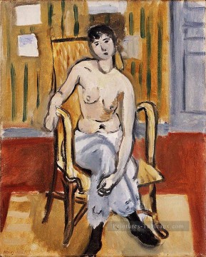 Assis Figure Tan Room nue 1918 fauvisme abstrait Henri Matisse Peinture à l'huile